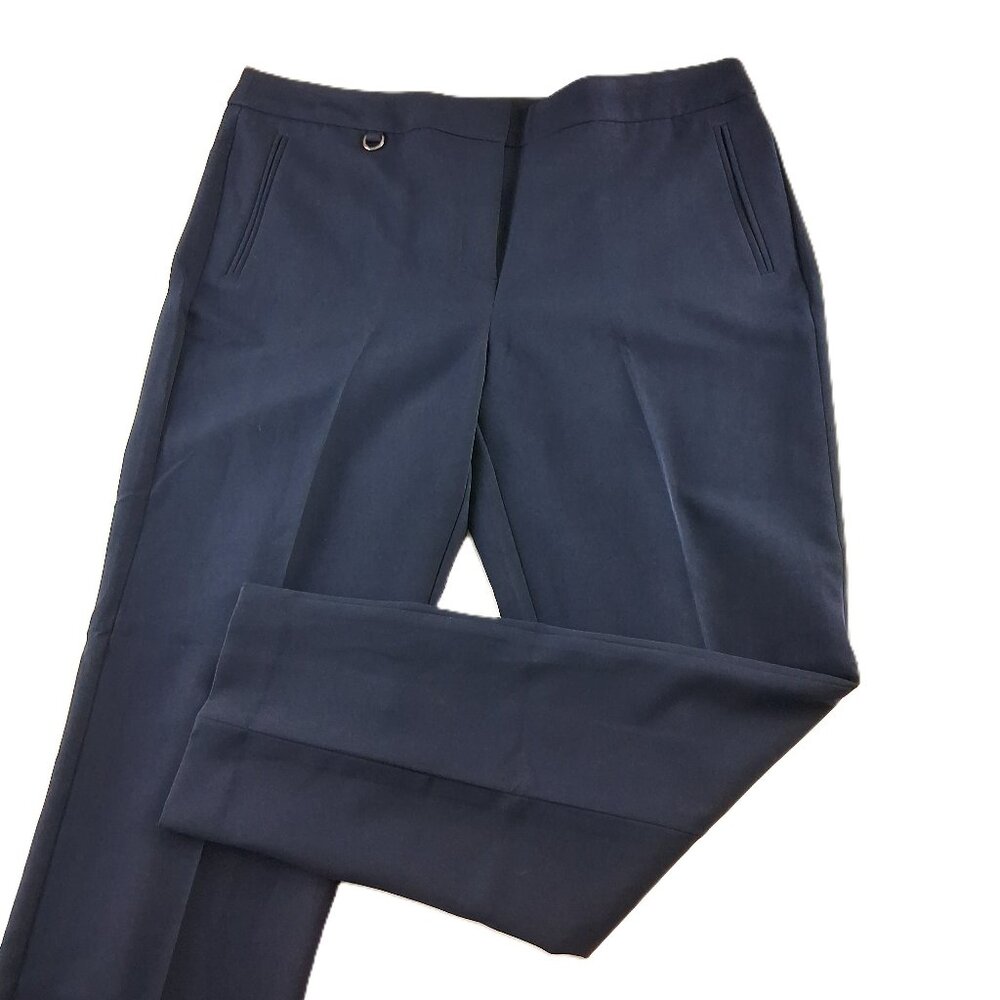 Adrianna Papell Bi Stretch Kate Fit Dress Pants Women's Size 12 Blue Moon